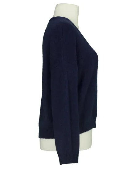 Strickjacke mit Alpaka in dunkelblau von Made in Italy