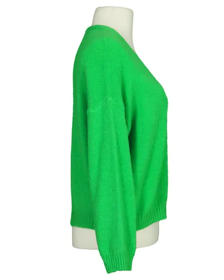 Strickjacke mit Alpaka in gr�n von Made in Italy