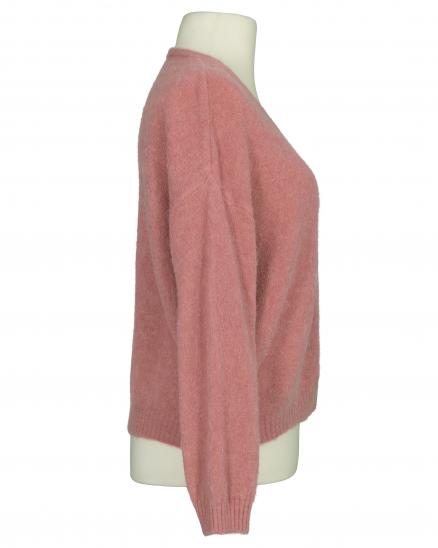 Strickjacke mit Alpaka in rosenholz von Made in Italy