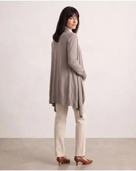 Strickjacke mit Cashmere in hellbraun von Pronto Moda