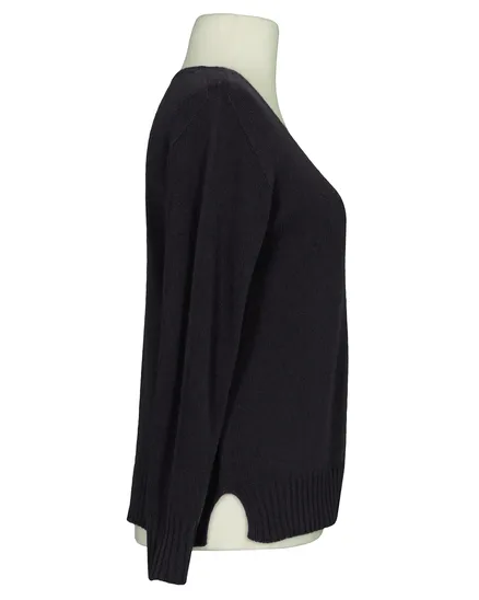 Strickjacke mit Cashmere in schwarz von Made in Italy