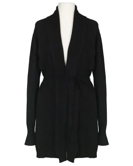 Strickjacke mit Cashmere in schwarz von Sweet Lady