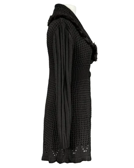 Strickjacke mit Cashmere in schwarz von Spaziodonna