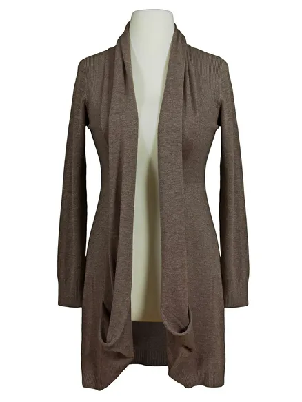 Strickjacke mit Cashmere in braun von Trats