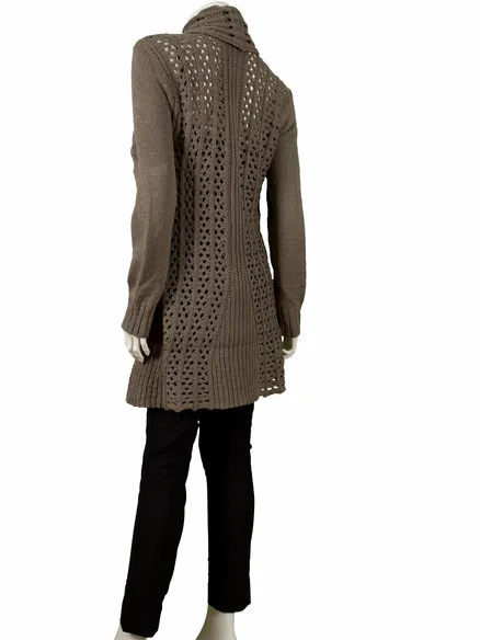 Strickjacke mit Cashmere in braun von DD-II