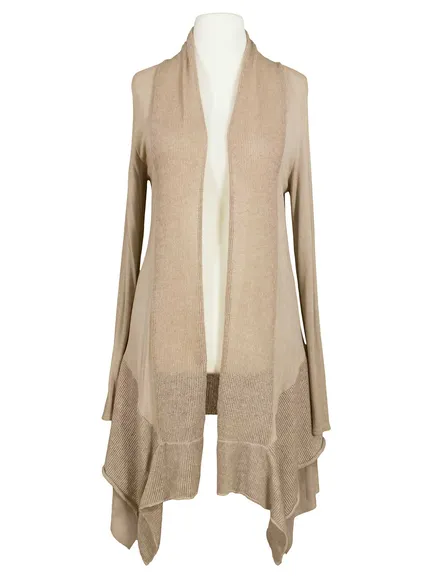 Strickjacke mit Mohair in beige von Spaziodonna
