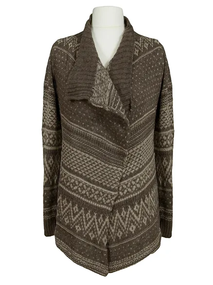 Strickh�lle mit Muster in braun von Montan