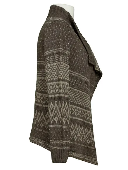Strickh�lle mit Muster in braun von Montan