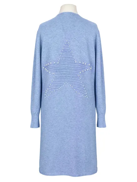Strickjacke mit Stern in hellblau von M & V