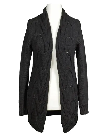 Strickh�lle Zopfmuster in schwarz von Montan