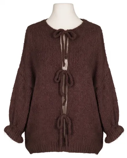Strickjacke Oversize in braun von Made in Italy