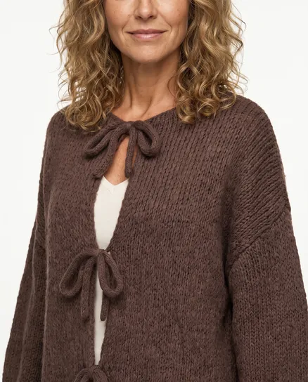 Strickjacke Oversize in braun von Made in Italy