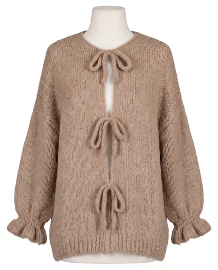 Strickjacke Oversize in camel von Made in Italy