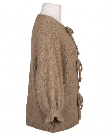 Strickjacke Oversize in camel von Made in Italy
