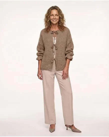 Strickjacke Oversize in camel von Made in Italy