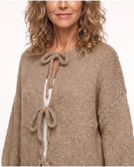 Strickjacke Oversize in camel von Made in Italy