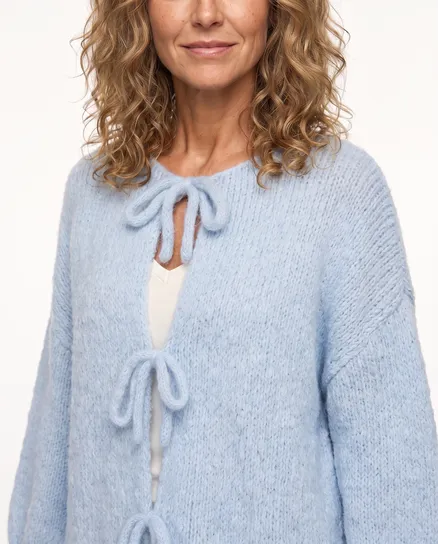 Strickjacke Oversize in hellblau von Made in Italy