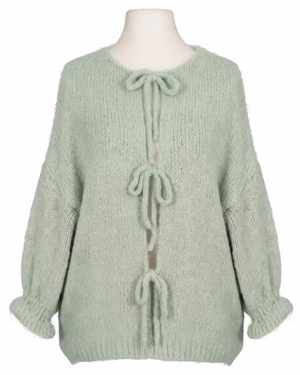 Strickjacke Oversize in mint von Made in Italy