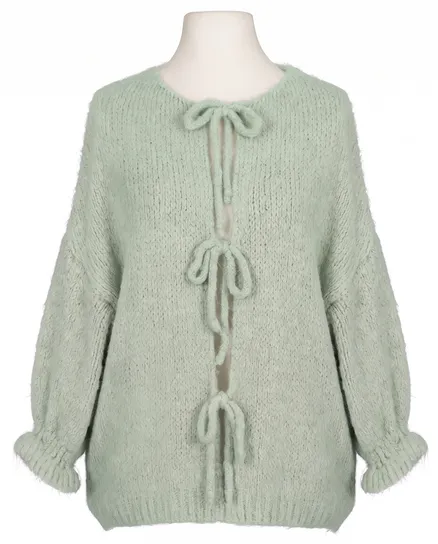 Strickjacke Oversize in mint von Made in Italy