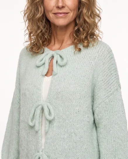 Strickjacke Oversize in mint von Made in Italy
