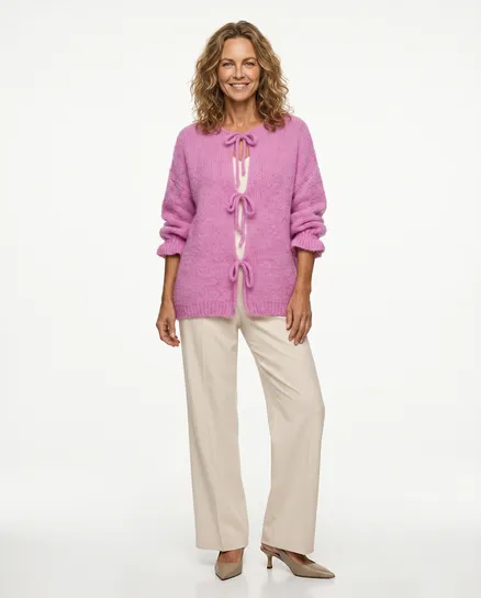 Strickjacke Oversize in pink von Made in Italy