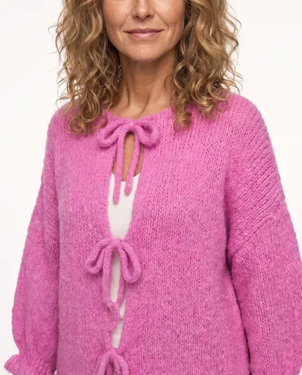 Strickjacke Oversize in pink von Made in Italy