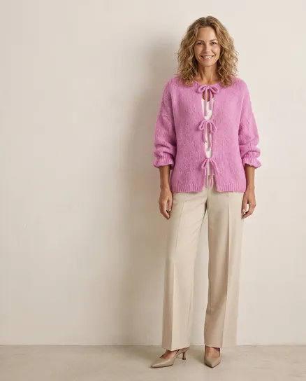 Strickjacke Oversize in pink von Made in Italy