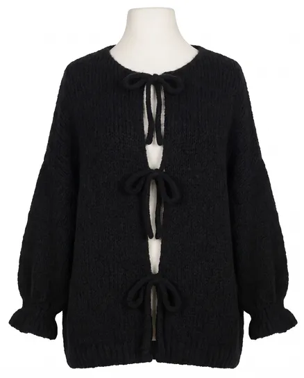 Strickjacke Oversize in schwarz von Made in Italy