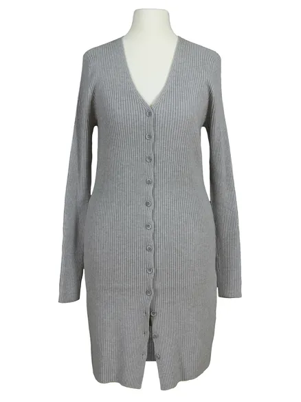 Strickjacke Rippstrick in grau von Anny