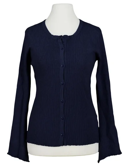 Strickjacke Rippstrick in blau von Esvivid