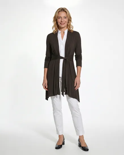 Strickjacke Viskose in braun von fashion made in italy