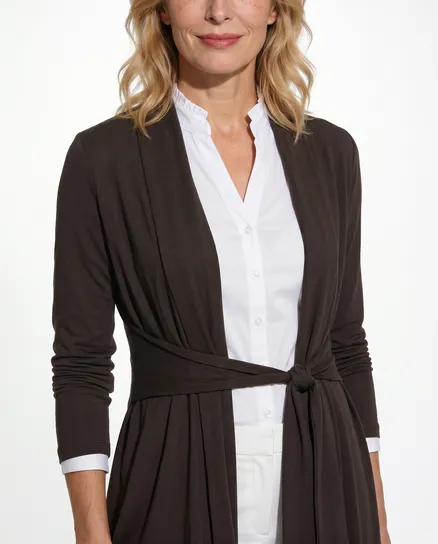 Strickjacke Viskose in braun von fashion made in italy