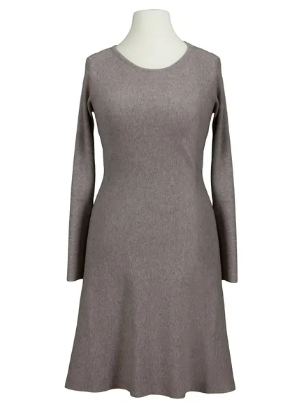 Strickkleid Feinstrick in taupe von Anny