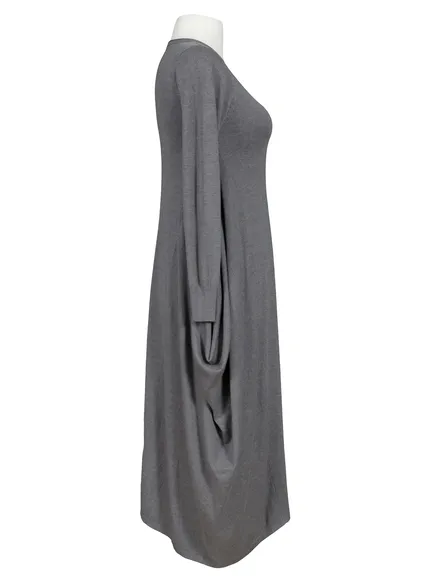 Strickkleid Ballonform in grau von Beauty Women