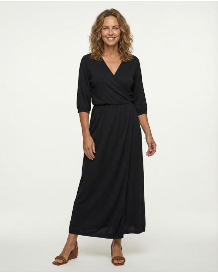 Strickkleid Baumwolle in schwarz von Made in Italy