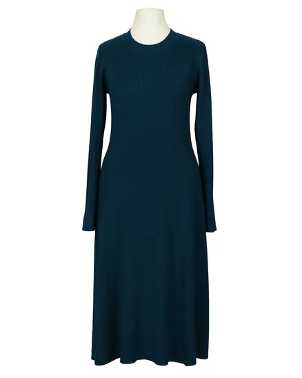 Strickkleid Rippstrick in blau von M & V