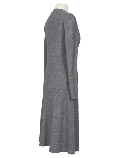 Strickkleid Rippstrick in grau von M & V