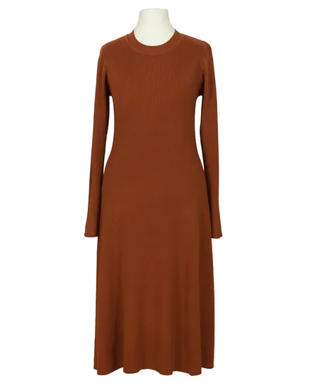Strickkleid Rippstrick in rostbraun von M & V