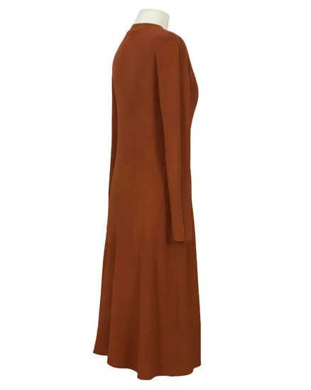 Strickkleid Rippstrick in rostbraun von M & V