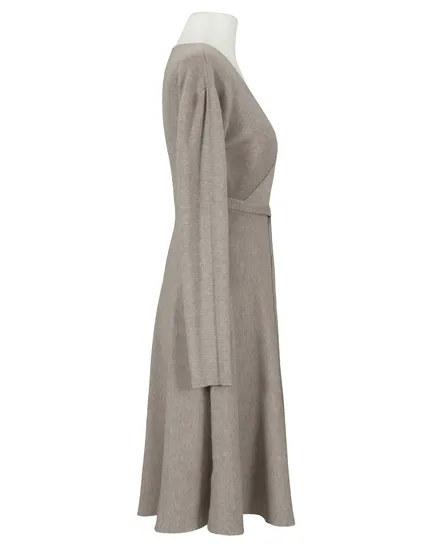 Strickkleid Wickeloptik in braun von Made in Italy