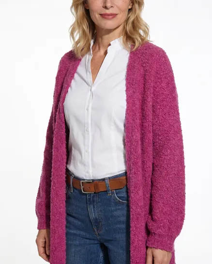 Strickmantel Boucl� in pink von Made in Italy