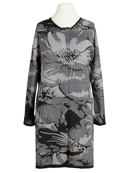 Strickmantel Floral in grau von fashion made in france