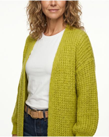 Strickmantel Grobstrick in anis von Made in Italy