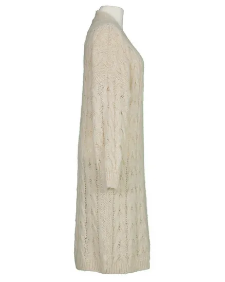 Strickmantel Grobstrick in beige von Made in Italy