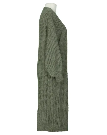 Strickmantel Grobstrick in khaki von Made in Italy