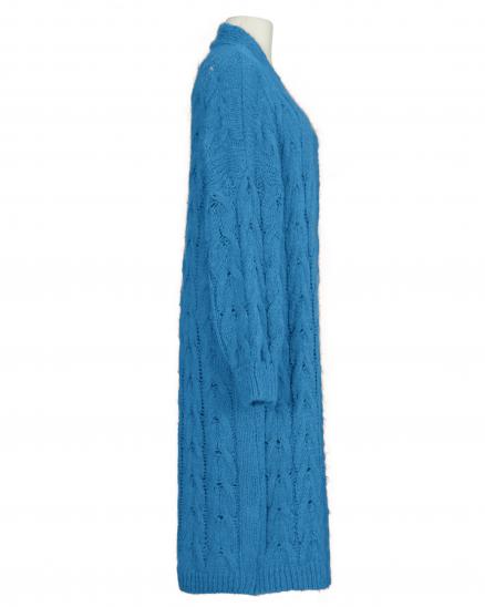 Strickmantel Grobstrick in royalblau von Made in Italy