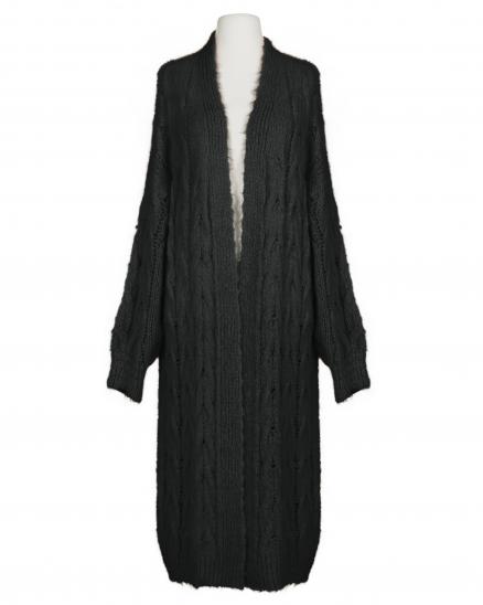 Strickmantel Grobstrick in schwarz von Made in Italy