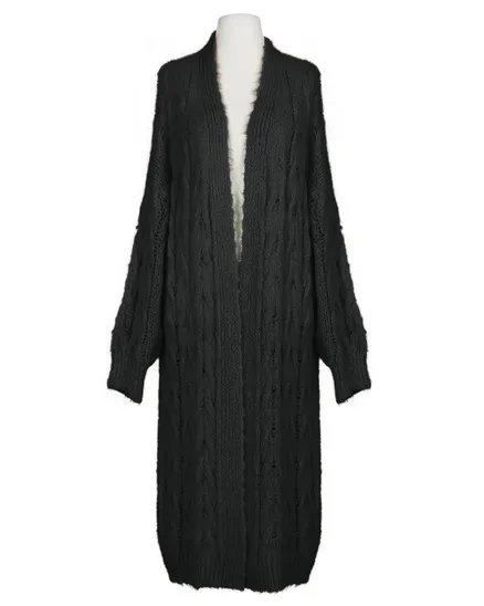 Strickmantel Grobstrick in schwarz von Made in Italy
