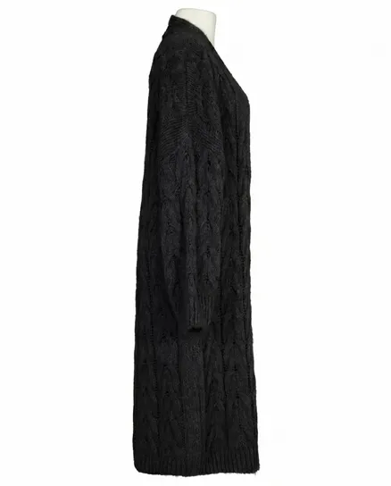 Strickmantel Grobstrick in schwarz von Made in Italy