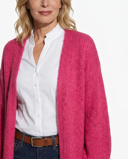 Strickmantel mit Mohair in pink von Monday Afternoon